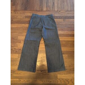 Lee No-Gap Waistband Wide Leg Chino Style Jeans Gray Black sz 8p PETITE Stretch